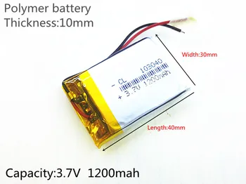 3.7 V 1200mAh 103040 Litiu-Polimer LiPo Baterie Reîncărcabilă Pentru Mp3 Mp4 PAD DVD DIY E-book bluetooth