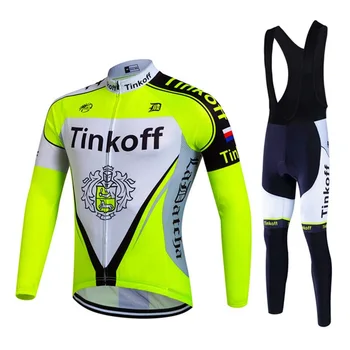 Omul de Camuflaj Tinkoff Saxo Bank galben Fluorescent toamna Respirabil Haine de Ciclism MTB Biciclete Imbracaminte Ciclism Îmbrăcăminte Set