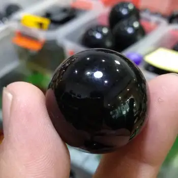 3cm Negru OBSIDIAN Sfera Naturale Obsidian glob de Cristal 4buc
