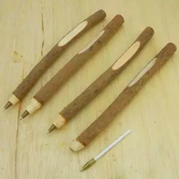 40PCS/Lot Vintage lucrat manual din lemn de Mediu pix crenguță pix nunta pen școală, rechizite de birou