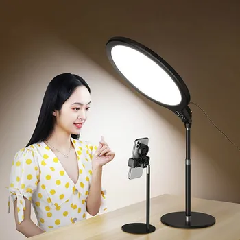 10inch Profesionale Live Umple de Lumină selfie LED-uri de lumină Inel cu Suport de birou pentru Machiaj Live Streaming Estompat Lumina de Umplere