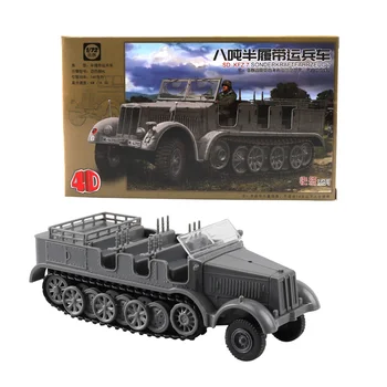 1:72 Militar Model De Plastic De Asamblat Tractor Jumătate Urmărite Vehicul Militar