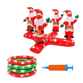 Crăciun Thg Jucării Gonflabile Ring Toss Joc Set Ring Toss Curte de Jocuri pentru Familie și Copii