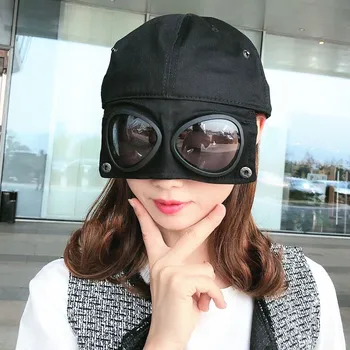 Noi femeile pilot rece șepci de baseball pentru a călători Adulti barbati casual Broderie Snapback hat cu ochelari de vedere