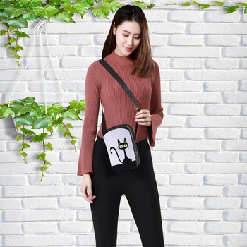 CROWDALE 2018 noua moda branduri celebre Femei Crossbody Genti Copii Geanta Crossbody pentru Fete Geantă de Umăr 3D pisica Animal