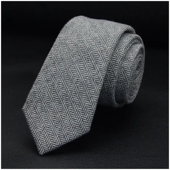 Calitate Top Moda 6CM Slim Mens Leagă Anglia de Afaceri de Nunta Casual Carouri Îngustă de Lână Cravată cu Dungi, Cravata cu Cutie de Cadou