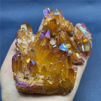 1buc Naturale cristal de cuarț Rare frumoasă flacără aura cristal de cuarț cluster Minereu Minerale de Vindecare Exemplare livrare Aleatoare