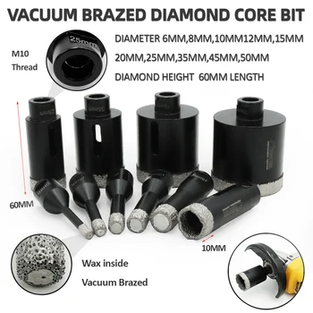 SHDIATOOL 1 buc Vacuum Lipite de Găurire cu Diamant Bază Biți M10 Conexiune burghie Pentru Granit, Marmura Ceramica Gaura Văzut