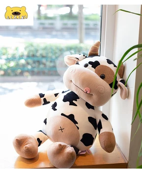 Vaci plus Jucărie de Pluș Drăguț Vite de Pluș Animale de Pluș Moale Papusa Copii Jucarii pentru Copii Cadou de Ziua de nastere pentru Copii Simbolul Cadou OX An