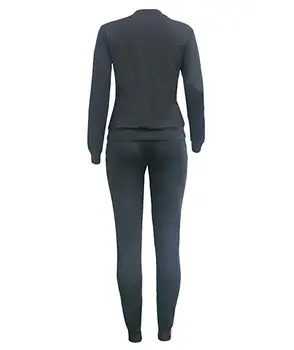 De Vânzare la cald Casual 2 buc Femei Hanorace Sport Topuri Pantaloni de Trening Bluza trening pentru Jogging Set Doamnelor Sport Purta Femme de Funcționare