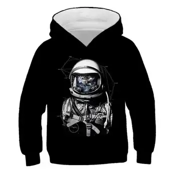 Astronaut spațiu de Imprimare Hoody Copii cu Gluga poliester Tricou Casual, Bluze Băieți Fete Hanorace moda hanorace Copii Haine