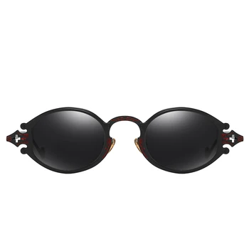 Peekaboo mens oval ochelari de soare barbati 2019 stilul punk roșu pentru femei ochelari de soare retro rotund de aur negru cadru metalic de înaltă calitate UV400