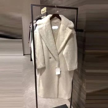 BJYL Femei Alpaca Strat 2021 Moda Lână de Oaie Palton de Iarna cu Maneca Lunga Îmbrăcăminte exterioară LLL20213