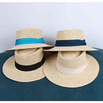 2020 Noi de Vara Handmade Largă Pălărie de Paie Pentru Femei, Panama, Vacanta, Plaja Cap Doamnelor Protectie UV Pălării de Soare Dropshipping