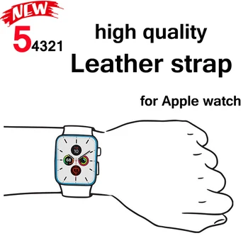 De înaltă calitate, Curea din Piele pentru Apple watch band SE 6 5 4 44mm 40mm correa iwatch 4 3 42mm 38mm Bratara Apple watch accesorii
