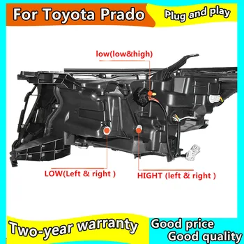 Styling auto pentru Toyota 2018 2019 Prado TOATE LED faruri Land cruiser prado cu dinamică de semnalizare cu LED-uri faruri Accesorii
