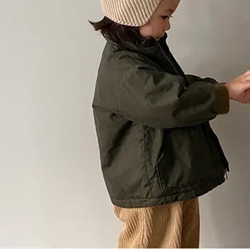 2020 Iarna de Moda Fierbinte Clasic se Spală cu Fermoar Scule Părinte-Copil Sacou haina de iarna baietel haine