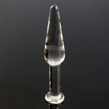 Sticla de cristal Incepator Sex Anal Toy Butt Plug Dildo Anal Antrenor cu Husă Vagin Dop de Sex Produs