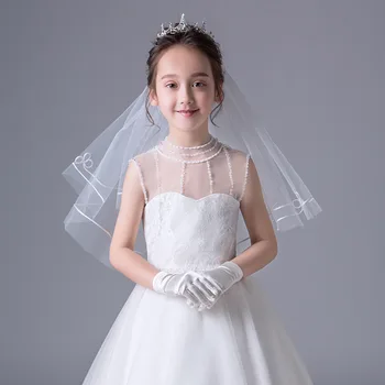 2020 accesorii de nunta pentru copii voal femeie voal aplicatiile Singur strat alb voal de mireasa floare fată accesorii voal