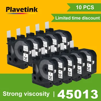 Plavetink 10 buc Compatibil pentru dymo D1 12mm casete 45010 45013 40913 43613 43610 panglica caseta pentru Dymo label manager LM 160