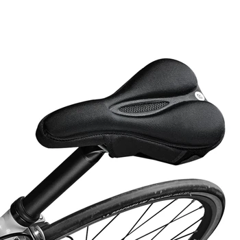 ROCKBROS Silicon Șa de Bicicletă Gol Respirabil Biciclete MTB Pernei Scaunului Capac Mat gel de Siliciu Șa Ciclism Accesorii pentru Biciclete
