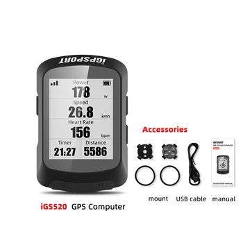 IGPSPORT IGS520 Biciclete Calculator rezistent la apa IPX7 ANT+ Wireless Biciclete Vitezometru GPS Bluetooth Cycing Kilometrajul Suport Senzori