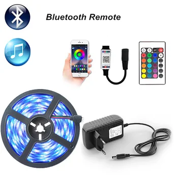 5050 LED Strip de Control Bluetooth 2835 5050 RGB Led Led-uri Impermeabil Flexibil Lumina pentru Casa Living în aer liber Lumini Decorative