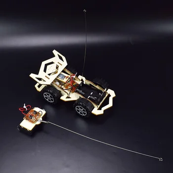 DIY Masina RC Model Truse de Jucarii pentru copii din Lemn de la Distanță Phantom Modelul de Curse Kit de Asamblare Experiment Jucărie de Învățământ Creativ Cadouri