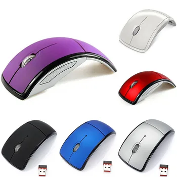 Noua Optică 2.4 G Mouse Wireless Pliabil Șoareci fără Fir USB Pliere Mouse-ul Receptorului
