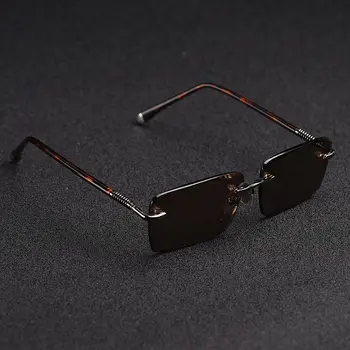 Vazrobe Sticlă de ochelari de Soare de sex Masculin fără ramă Ochelari de Soare pentru Barbati Maro Piatră Lentile Anti-Scratch Brand Designer de Epocă Ochelari