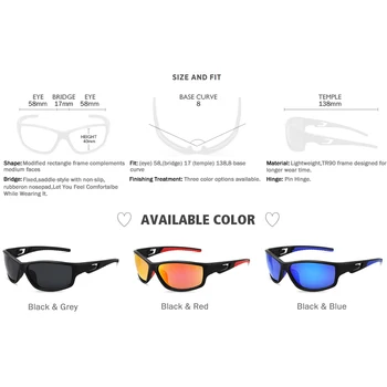 Ochelari de Soare sport Barbati Călătorie Mens Ciclism în aer liber ochelari de Soare Cadru Negru Ochelari de sex Masculin Ochelari de Soare UV400 Oculos de sol MJ8013