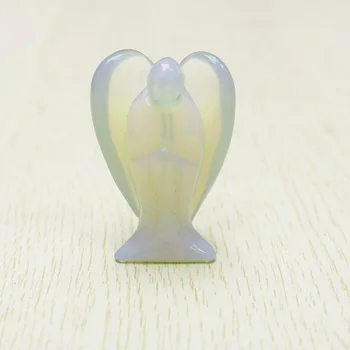 1 buc Moda Handmade Piatra Opal Îngerul de Cristal Pin Sculptură Meserii Figurina Reiki Gem Leac Pentru Cadou Transport Gratuit