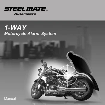 Original Steelmate 986E 1 Mod de Motocicleta Alarma Moto de la Distanță pornirea Motorului Alarma Moto de Protectie cu Mini Transmițător pentru BULTACO