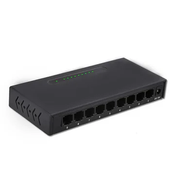 9-port lan 100M comutator comutator poe, RJ45 10/100Mbps LAN Hub Smart Network Mini 9-Port Fast Auto MDI/MDIX Smart Desktop