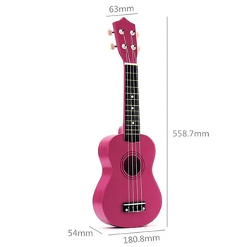 Colorat, 21 cm Soprano Ukulele Tei Nailon 4 Corzi Ukulele Sac Acustice Mini Chitara Hawaiian Bass Guitarra pentru Incepatori