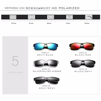 VEITHDIA Bărbați ochelari de Soare Polarizat Aluminiu Magneziu Ochelari de Soare Ochelarii de Condus Dreptunghi Nuante Pentru Bărbați Oculos masculino Mal