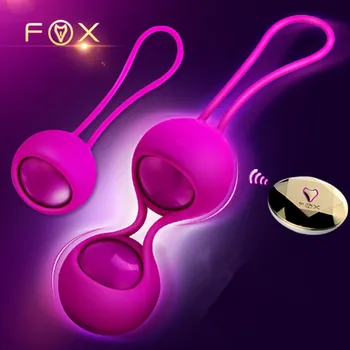 FOX silicon Smart touch Control de la Distanță Vibratoare Ou Kegel Bile Vaginale strict de exerciții Vibrator Mingea Adult Sex Produs