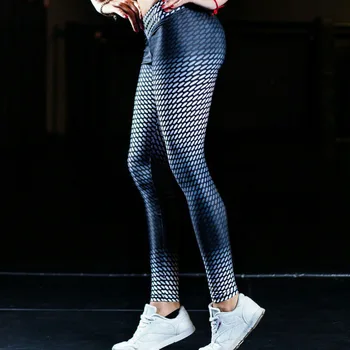 2019 Nou Model Imprimat Femei Geometrie Puncte Legging Cu Talie Înaltă Legins Elastic Silm Fit Femei Pantaloni Jambiere