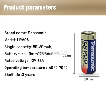 10BUC/LOT de Originale Panasonic 12V 23A MN21 A23 8LR23 VR22 LRV08 baterie Alcalină de alarmă baterii Pentru Calculator Cheie