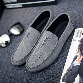 Barbati din piele Pantofi de Brand de Lux Italian Casual Barbati Mocasini Mocasini Respirabil Aluneca pe Negru de Conducere pantofi de designer h98