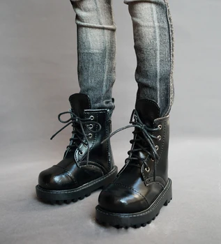 BJD papusa pantofi sunt potrivite pentru 1/3 1/4 MSD DD papusa dimensiune la modă personalitate negru siret cizme militare papusa accesorii