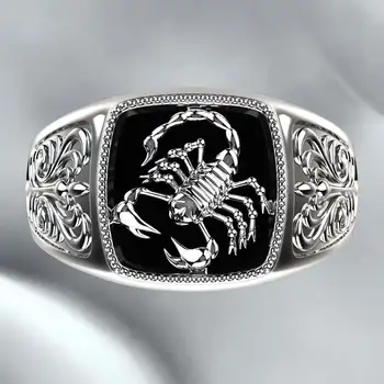 Personalitate de Culoare Argintie Scorpion Inele pentru Motocicleta Petrecere Steampunk tare Motociclist Bărbați Inele Accesorii Iubitului Cadouri Bijuterii
