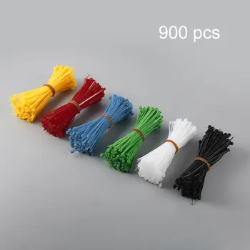 Noi 900 Bucăți Legături Zip cu Auto-blocare cabluri Nailon Negru Alb Roșu Galben Albastru Verde 100mm Plastic Legături de Sârmă picătură de transport maritim
