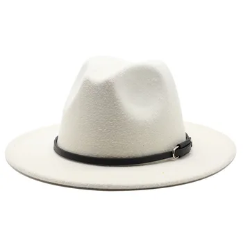 Bărbați de lână cald superficial top fedora tendință de moda unisex capace de culoare solidă 60CM dimensiuni mari pălării de sex masculin clasic os bowler hat pentru femei