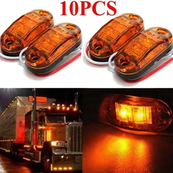 10x Creative 10buc LED Amber de poziție Laterale de Lumină Lampă Auto Camion Remorcă Alb Galben Semnal Mașină de Lumini Led-uri de Iluminat Auto Dotari