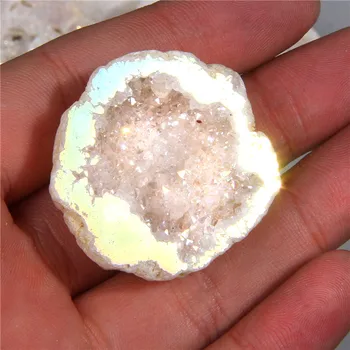 1 BUC Neregulate Placare Naturale de Cuarț de Cristal Druzy Geode Charm Pandantiv Pentru a Face Bijuterii Accesorii Colier de Bricolaj en-Gros
