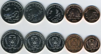 Sao Tome și Principe 5 monede set 2017 brand nou Original de Monede de Colecție UNC
