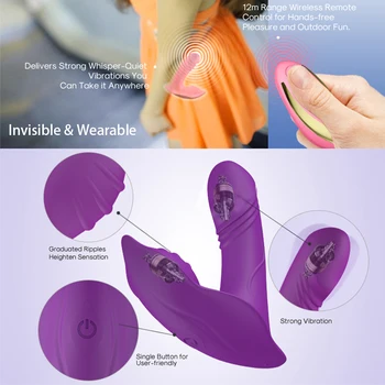 Portabil Fluture Dildo Vibrator punctul G Masaj Jucarii Sexuale Vibratoare pentru Femei Chilotei Masturbari Stimulator Adult Sex Produsele
