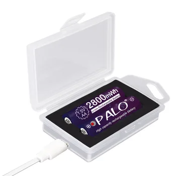 Palo 2-16pcs 1.5 v li-Ion aa baterie reîncărcabilă 2800mWh litiu li-ion polimer baterie 1.5 v tensiune Stabilă cu incarcator