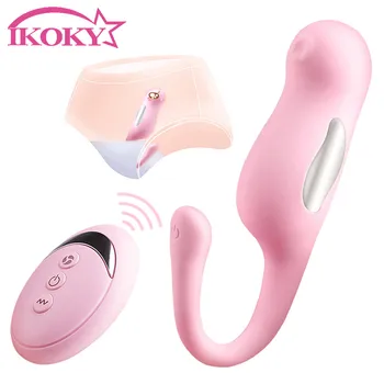 IKOKY 7 Viteze Șoc Electric Vibrator de Control de la Distanță Sari Ou de G-spot Stimulator Clitoris Jucarii Sexuale Pentru Femei Orgasm